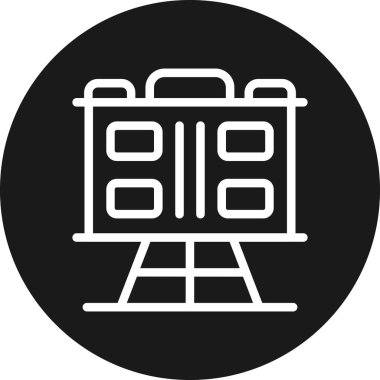 Modern b 'nin vektör çizimi trenin ikonundan yoksun