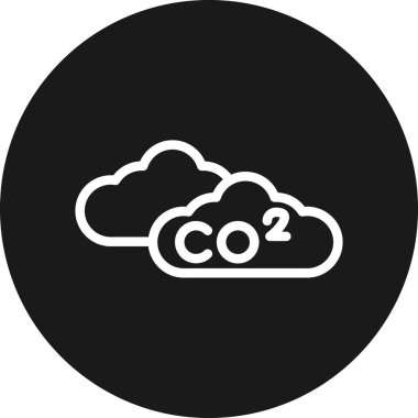 co 2 simgesi soyut arkaplanda izole edildi