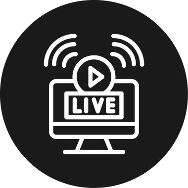 Canlı akış vektör simgesi