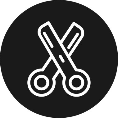 Makas. Web simgesi basit illüstrasyon