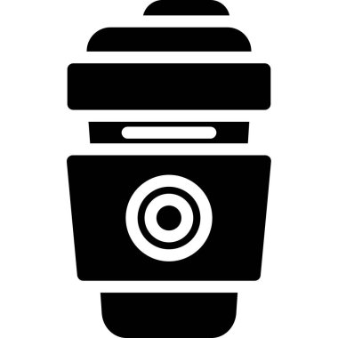 Kahve kupa simgesi, basit stil