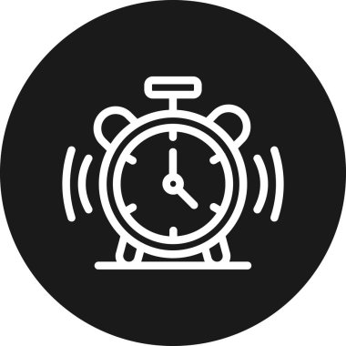 Alarm saat simgesi vektör illüstrasyonu