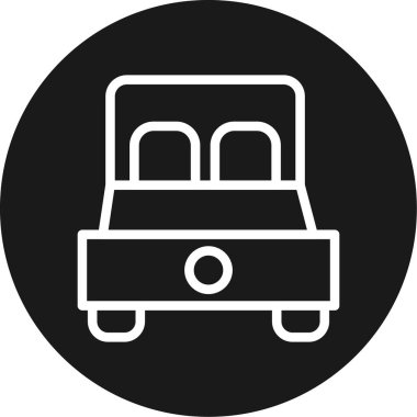 Araba simgesinin vektör illüstrasyonu