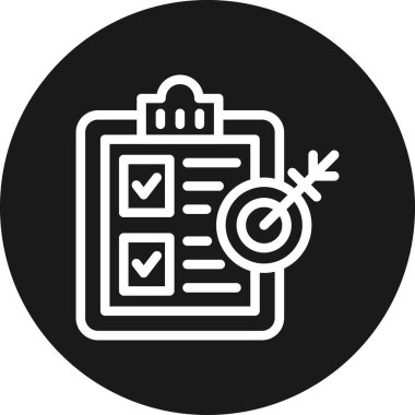 Kontrol listesi simgesi vektör illüstrasyonu