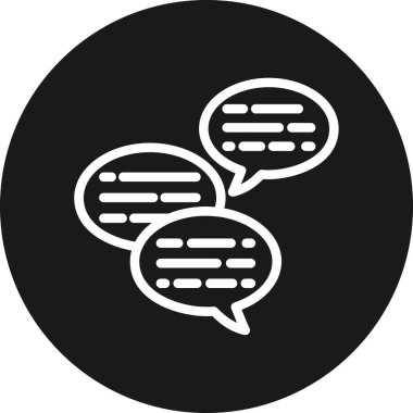 Sohbet simgesi, vektör çizimi