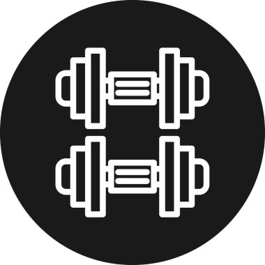 dambıl simgesi beyaz arkaplanda izole edilmiş basit bir şekilde. Spor ve spor sembolü. vektör illüstrasyonu