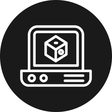 Modern b 'nin vektör illüstrasyonu bilgisayarın simgesinden yoksun