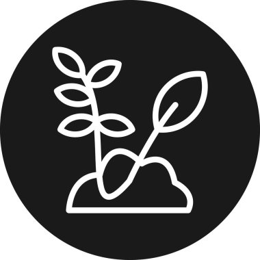 Bitki simgesinin vektör illüstrasyonu