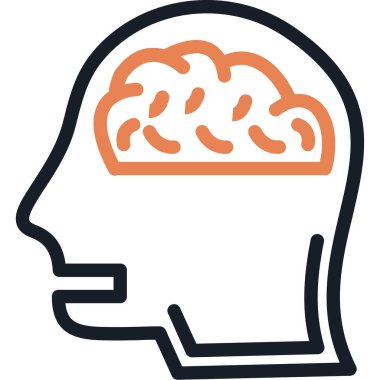 Beyin zihni, ana hatlarıyla doldurulmuş bir simge düşünüyor