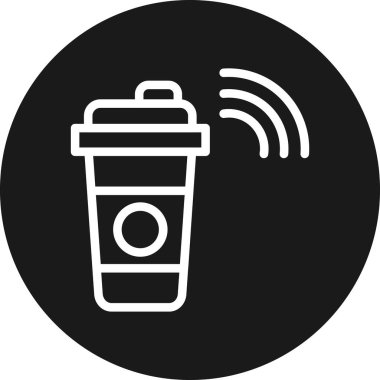 Kahve. Web simgesi basit illüstrasyon