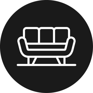 kanepe ikonu vektör illüstrasyonu