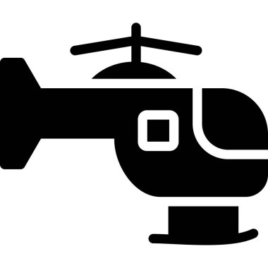 Beyaz arka plan üzerinde izole helikopter simgesi