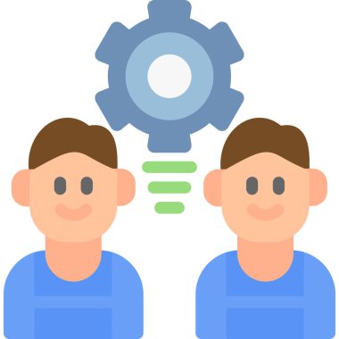 iş yönetimi takım simgesi düz tasarım