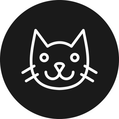 Kedi simgesinin vektör illüstrasyonu