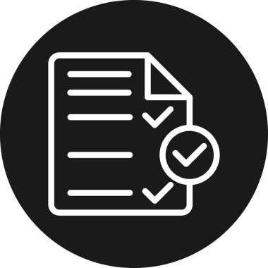 Simge, vektör illüstrasyonunu kontrol et