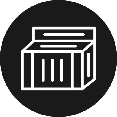 vektör arşiv simgesi, basit web illüstrasyonu