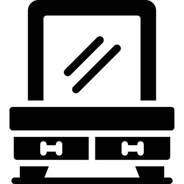 dizüstü bilgisayar simgesi. Web için basit bir izleyici vektör sembolü çizimi