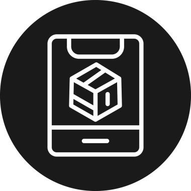 cep telefonu simgesi, basit vektör illüstrasyonu