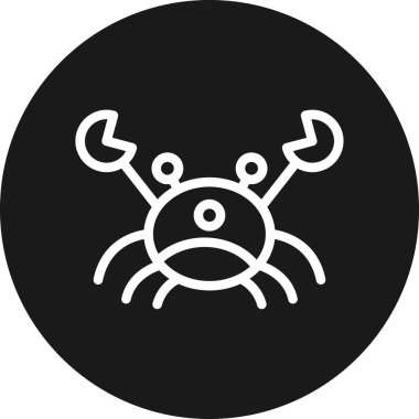 Yengeç simgesinin vektör çizimi