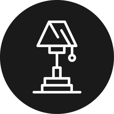 masa lambası simgesi, vektör tasarımı