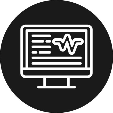 vektör lcd simgesi illüstrasyonu