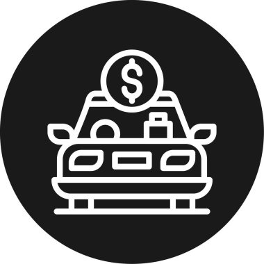 Para simgesinin vektör illüstrasyonu