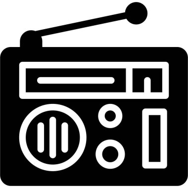 Radyo simgesi, vektör illüstrasyonu