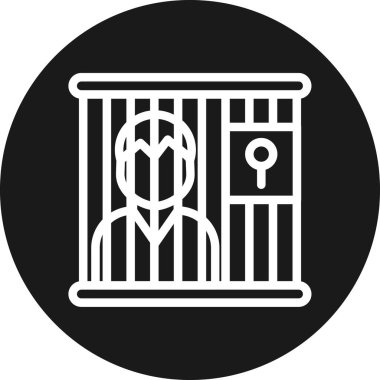 Hapishane simgesi vektör illüstrasyonu