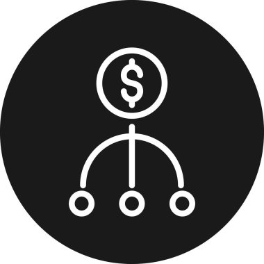 Para ağacı. Web simgesi basit illüstrasyon