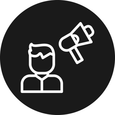 Bir kişi simgesinin vektör illüstrasyonu