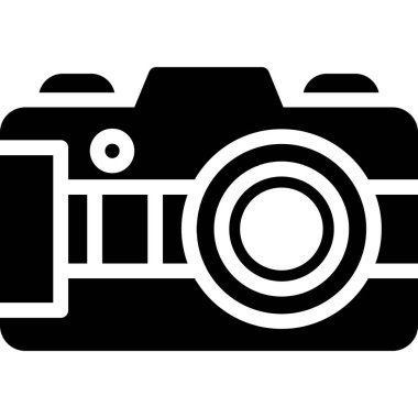 fotoğraf makinesi ikon vektör illüstrasyonu