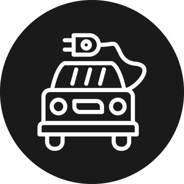 Araba simgesinin vektör illüstrasyonu