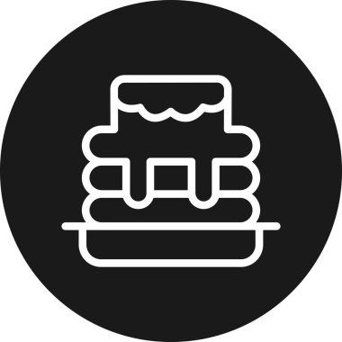 Vektör illüstrasyonu, pasta simgesi