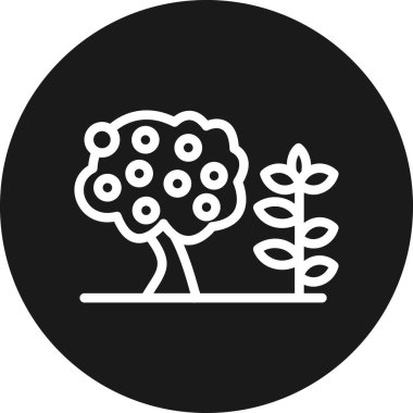 ağaç simgesi vektör illüstrasyonu