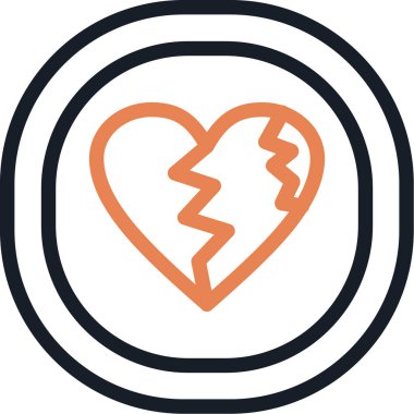 Kalp simgesi, vektör illüstrasyonu basit tasarım