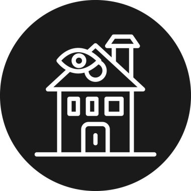 Ev. Web simgesi basit illüstrasyon