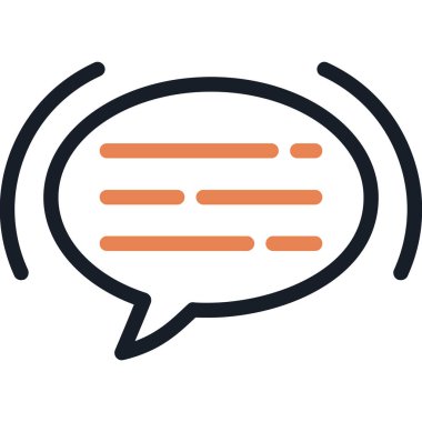 Sohbet simgesi vektör illüstrasyonu