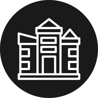 Bina ikonu, vektör illüstrasyonu. inşa kavramı