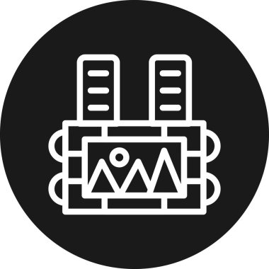 Modern b 'nin vektör illüstrasyonu fabrikanın ikonundan yoksun