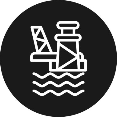 Yağ varili simgesi, vektör illüstrasyonu