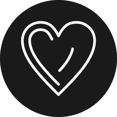 Bir kalp simgesinin vektör illüstrasyonu