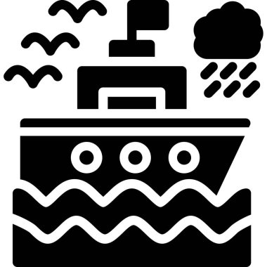 gemi web simgesi basit illüstrasyon