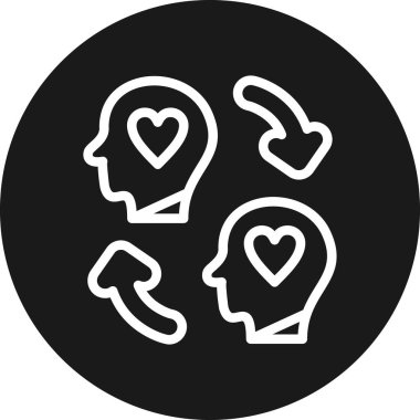 Moda tarzında izole edilmiş aşk çifti simgesi