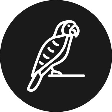 Papağan kuş çizgisi simgesi