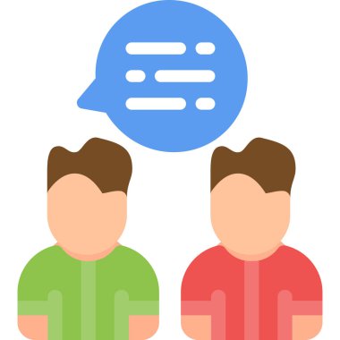 Konuş. Web simgesi basit illüstrasyon