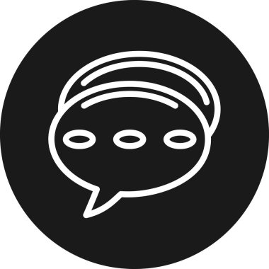 Bir sohbet simgesinin vektör illüstrasyonu