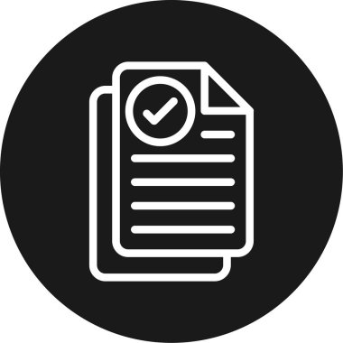 Soyut arkaplanda kontrol listesi simgesi izole edildi