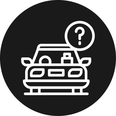 araba tamir servisi simgesi ana hatları biçiminde