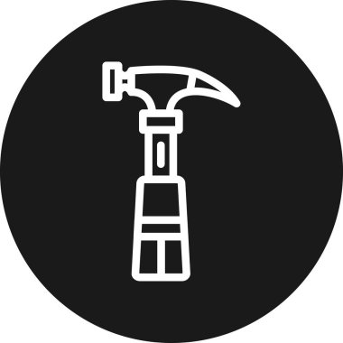 Çekiç vektör simgesi. Beyaz arkaplanda izole edilmiş basit bir vektör çizimi. Web tasarımı.