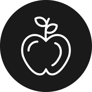 Elma. Web simgesi basit illüstrasyon